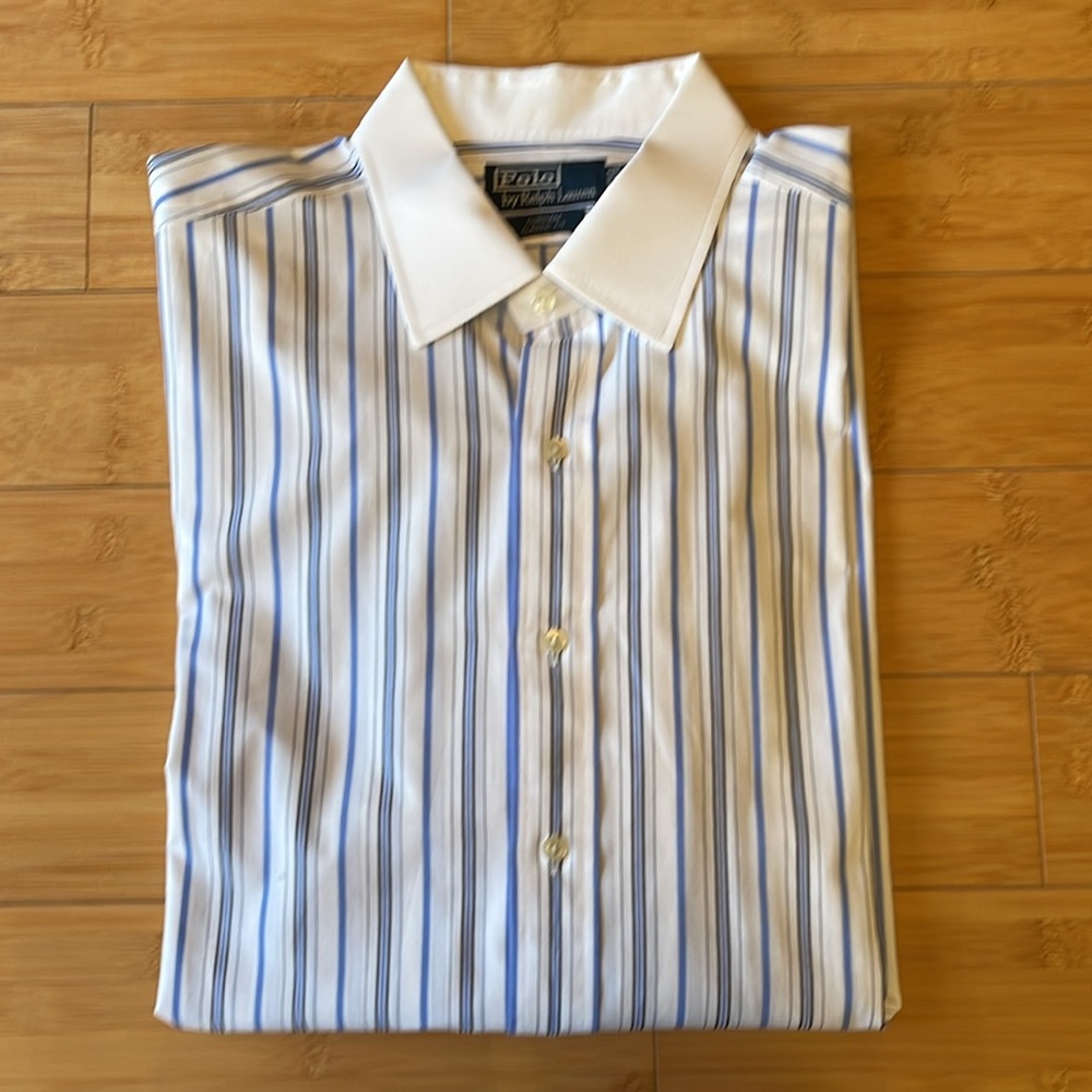 NWOT Polo by Ralph Lauren Curham Classic Fit Button Down Shirt Men Sz17.5 32/33